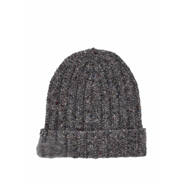 マルタンマルジェラ メンズ かぶり笠 佩び物 Ribbed beanie hat Grey