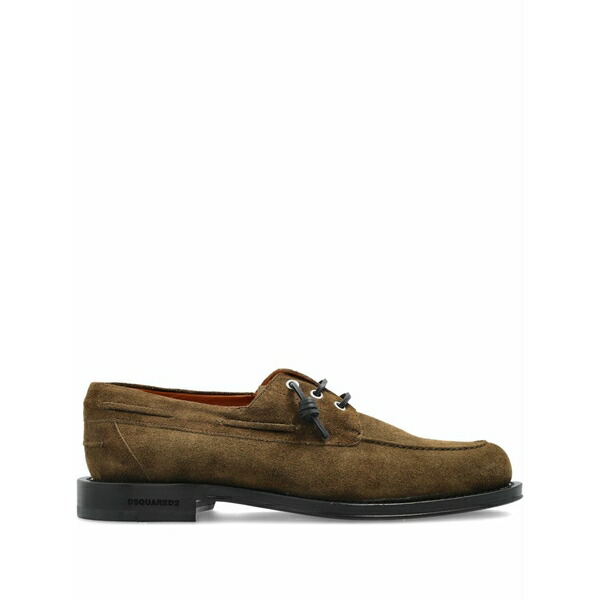 ディースクエアード メンズ 御召しものシューズ シューズ Lace-up suede derby shoes Brown