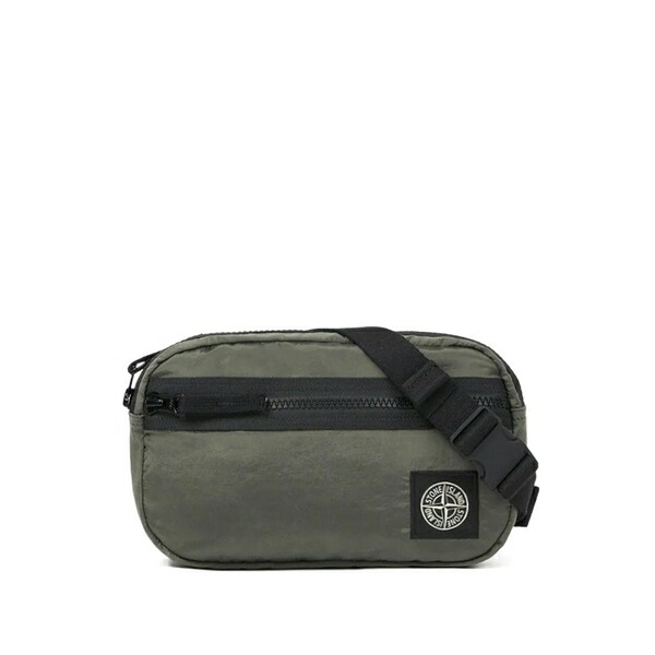 ストーンアイランド メンズ ビジネス系 バッグ Logo-patch belt bag Green｜asty