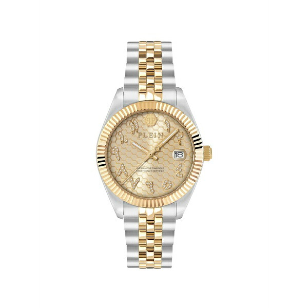 フィリップ飾り気の無い レディース ウォッチ 佩び物 Superlative crystal-embellishment 34粍 watch Gold
