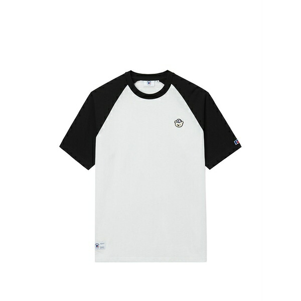 チョコレート メンズ Tシャツ トップス Contrast-sleeve t-shirt White|asty