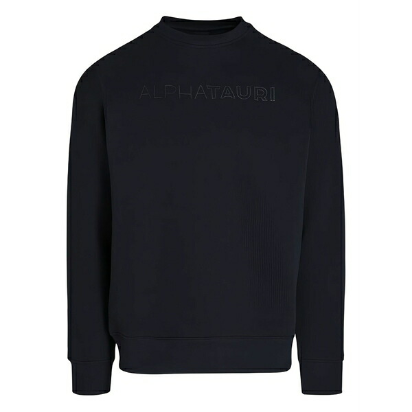アルファタウリ メンズ パーカー・スウェットシャツ アウター Embossed-logo crew-neck sweatshirt Blue｜asty
