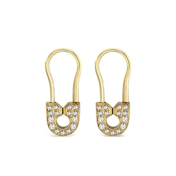 フィリッププレイン レディース ピアス&イヤリング アクセサリー Plein safety pin earrings Gold|asty
