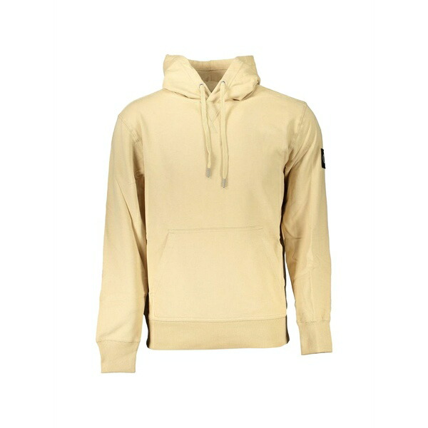 カルバンクライン メンズ パーカー・スウェットシャツ アウター Logo-patch cotton hoodie Yellow