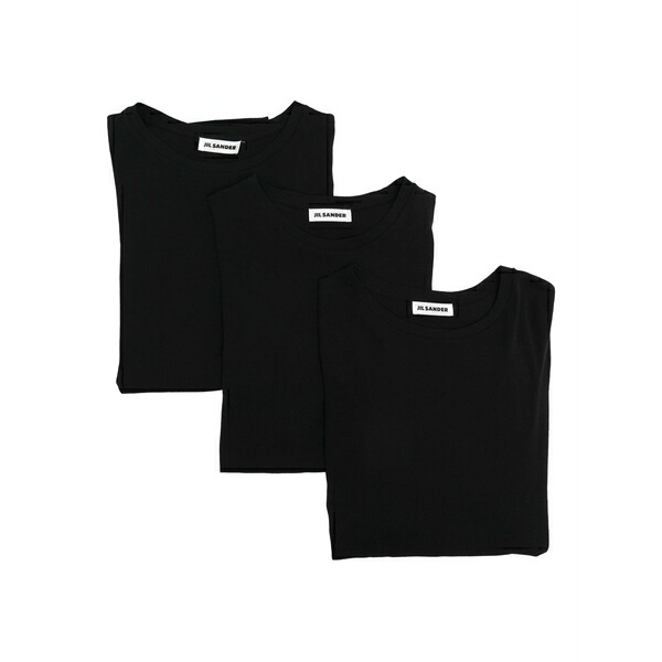 ジル・サンダー メンズ Tシャツ トップス Cotton t-shirt Black｜asty