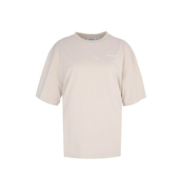 象牙色 レディース プルオーバー トップス Half arrow-print t-shirt Neutrals
