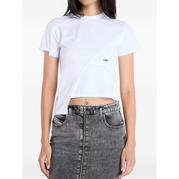 ヘリオットエミル レディース プルオーバー トップス Cropped t-shirt White