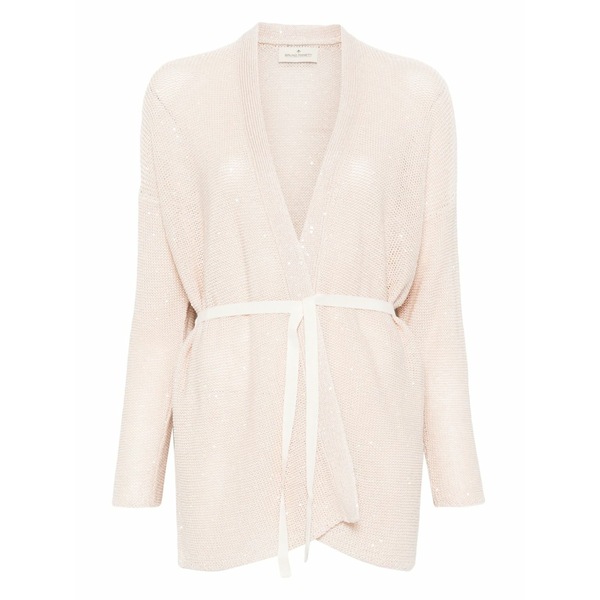 ブルーノマネッティ レディース ジレー アウター Sequin-embellished cardigan Neutrals