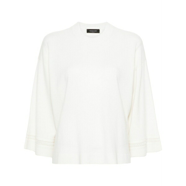 ファビアナ フィリッピ レディース Tシャツ トップス Crew-neck cashmere top Neutrals|asty