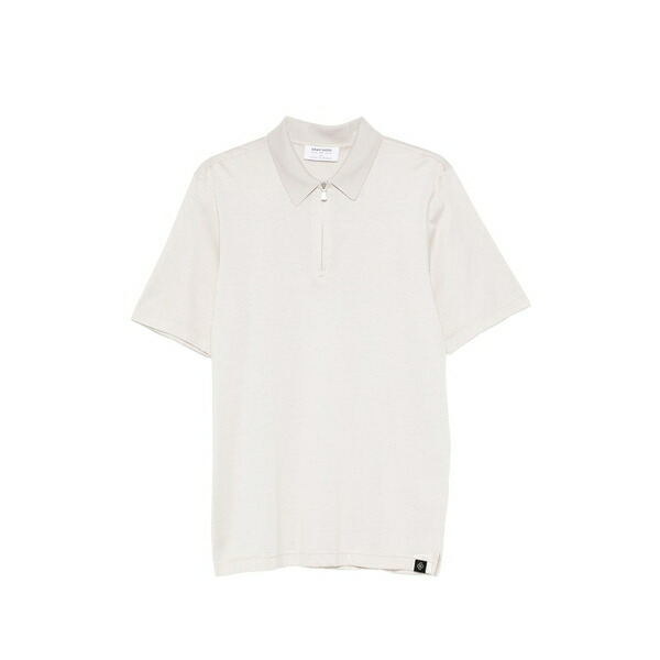 グランサッソ メンズ スポーツシャツ トップス Zip-fastening polo shirt Neutrals