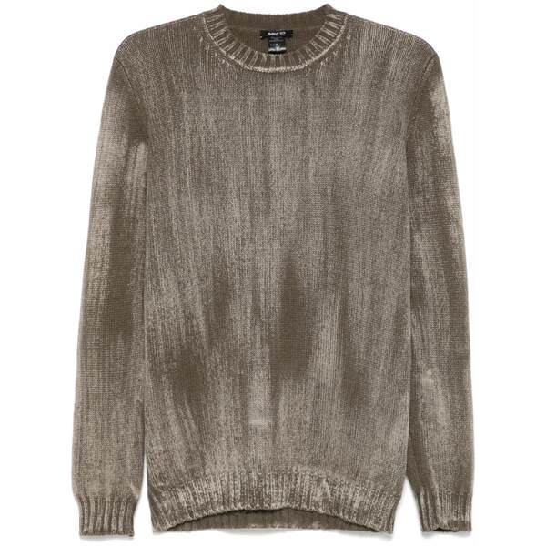 アヴァントワ メンズ 編み物\u0026プルオーバー アウター Intarsia-knit sweater Brown