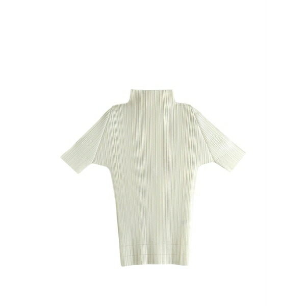 筋目 プリーズ イッセイ ミヤケ レディース プルオーバー トップス Pleated top White レディースファッション-シャツ・ブラウス-トップス