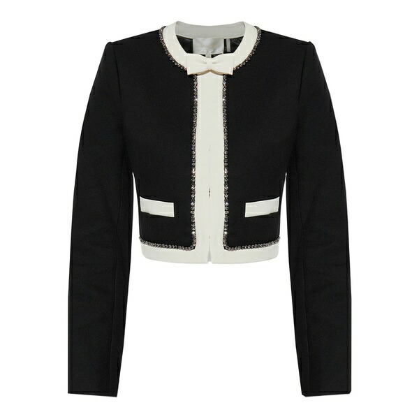 ラブスハックファンシー レディース 上衣＆上衣 アウター Bow embellished jacket Black