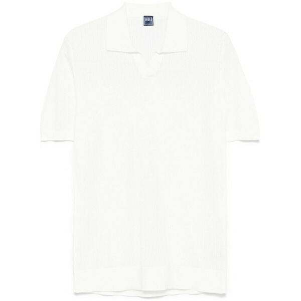 フェデーリ メンズ スポーツシャツ トップス Bambu polo shirt White