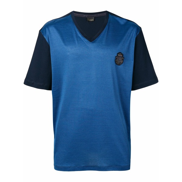 ビリオネア メンズ Tシャツ トップス Logo crest t-shirt Blue｜asty