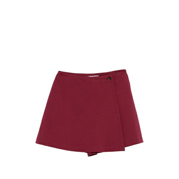 マニュエル リッツ レディース 心地好いズボン下 ボトムス Wrap-design shorts Red