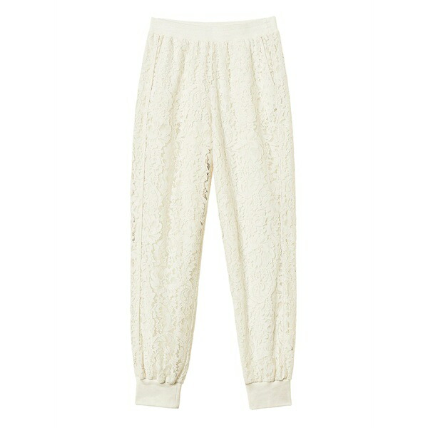 ツイン仕掛ける レディース 心地好いズボン下 ボトムス Lace joggers track pants Neutrals