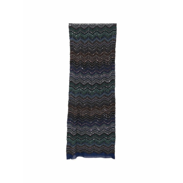 ミッソーニ レディース えり巻き・袈裟・えり巻き 付属物 Chevron-pattern scarf Black