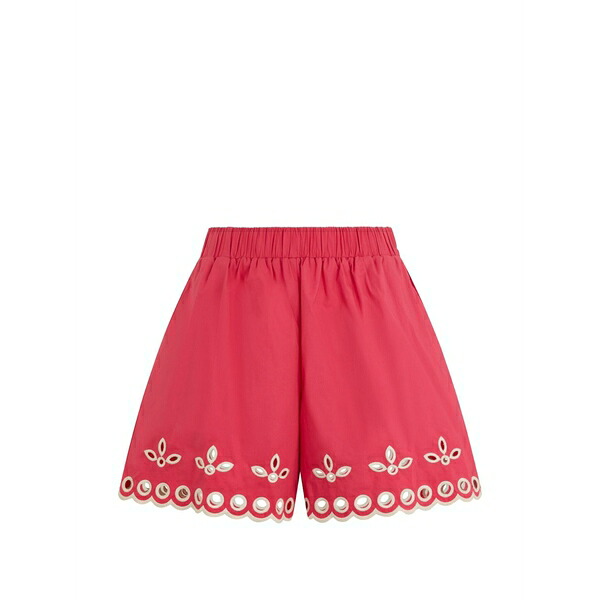 レッドヴァレンティノ レディース 心地好いズボン下 ボトムス Eyelet embroidered shorts Pink