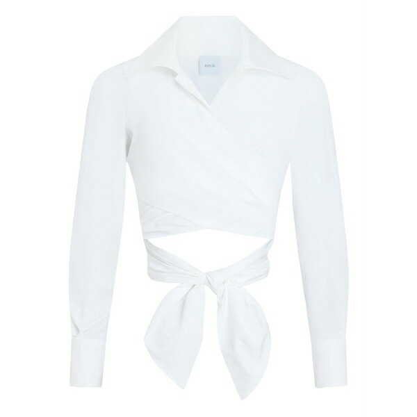 ジャンパトゥ レディース シャツ トップス Long-sleeves knotted top White｜asty