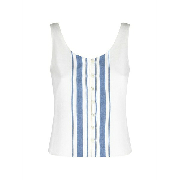 ファースト 古典派音楽 レディース プルオーバー トップス Striped top White