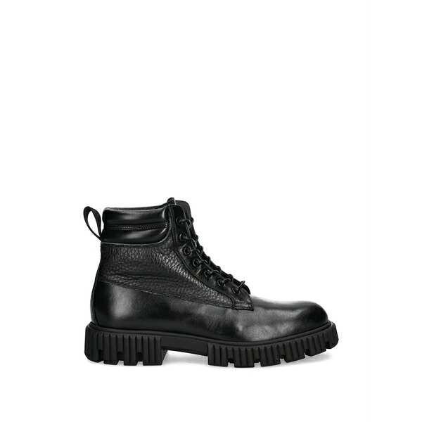 ボールディーニ メンズ ブーツ シューズ Lather lace-up boots Black