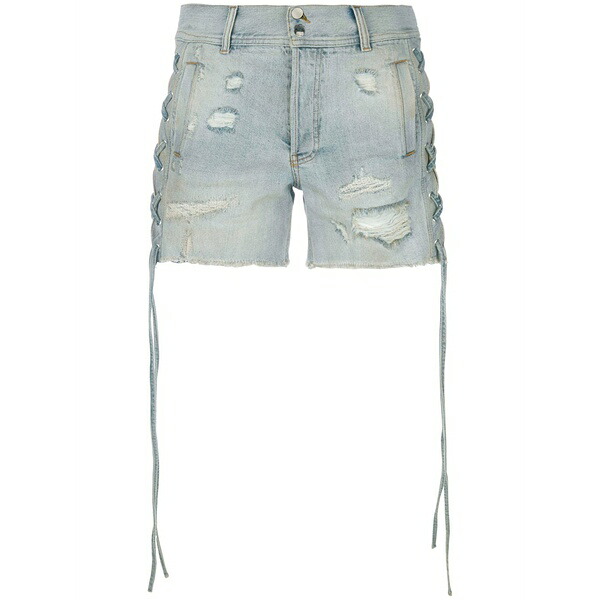 フェイスコネクション レディース カジュアルパンツ ボトムス Distressed denim shorts Blue｜asty