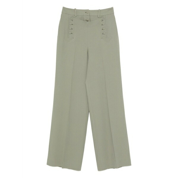 エルマンノ シェルヴィーノ レディース カジュアルパンツ ボトムス Button-fastening trousers Green|asty