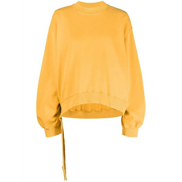 ジ アティコ レディース 編み物\u0026プルオーバー アウター Asymmetric-hem sweatshirt Orange