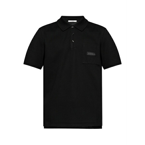 ジバンシー メンズ スポーツシャツ トップス Logo-patch polo shirt Black
