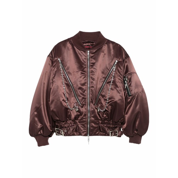 チョポヴァ ロウェナ レディース 上衣＆上衣 アウター Chain-embellished bomber jacket Brown