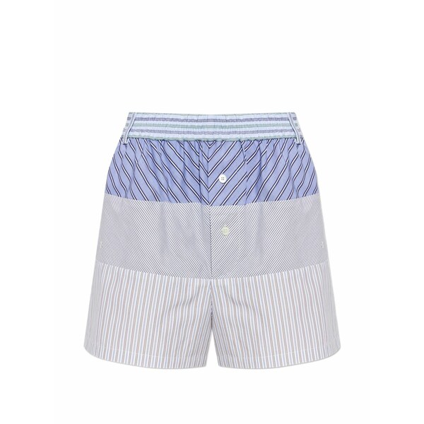 モスキーノ レディース カジュアルパンツ ボトムス Patchwork striped shorts White