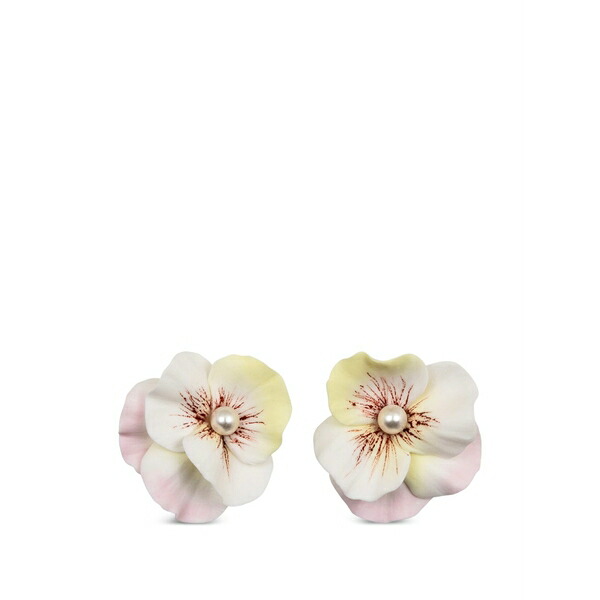 ジェニファーベア レディース ピアス＆イヤリング アクセサリー Viletta flower-shaped earrings White｜asty