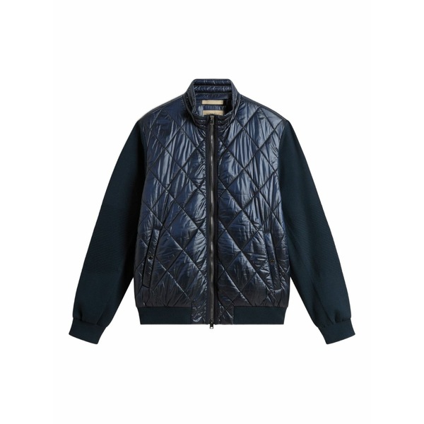 羊毛 分限者 メンズ 上衣＆上衣 アウター Quilted knit-panel jacket Blue