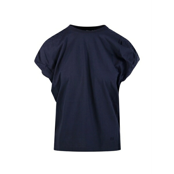 素っぽんぽん レディース プルオーバー トップス Ruched t-shirt Blue