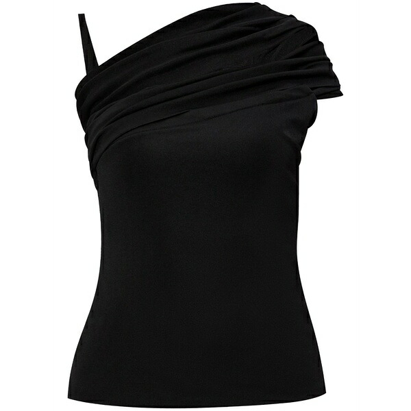 ヴェルサーチ レディース カットソー トップス Asymmetric tank top Black