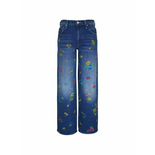 マザー レディース デニムパンツ ボトムス Floral jeans Blue