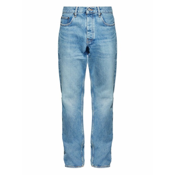ひな形 メンズ ジーンズズボン下 ボトムス Button-fastening jeans Blue