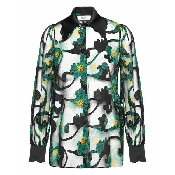 ニッサ レディース プルオーバー トップス Floral top Black
