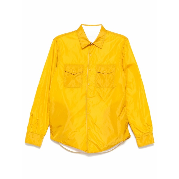 アスペジ メンズ ジャケット＆ブルゾン アウター Water repellent reversible shirt Yellow