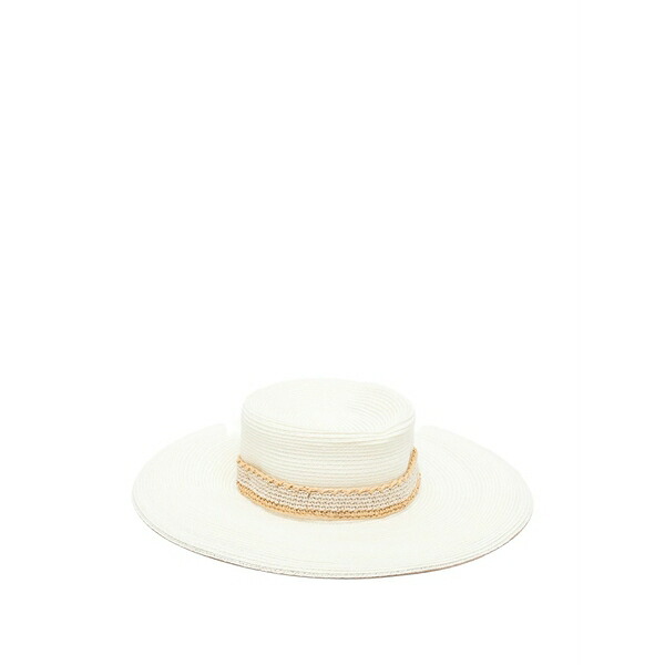 イレブンティ レディース かぶり笠 添え物 Woven sun hat Neutrals