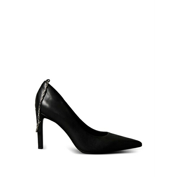 カルバンクライン レディース パンプス シューズ Chain-embellished pointed-toe pumps Black
