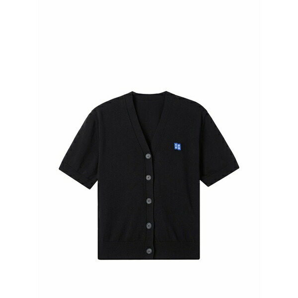 アーダーエラー メンズ ジレー アウター Sig; bl tag short-sleeve buttoned cardigan Black