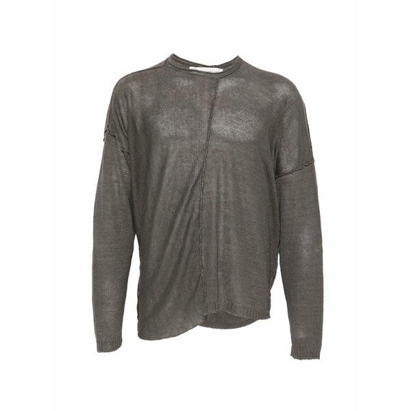 イザベル・ベネナート メンズ 編み物\u0026プルオーバー アウター Seam knitted sweater Grey