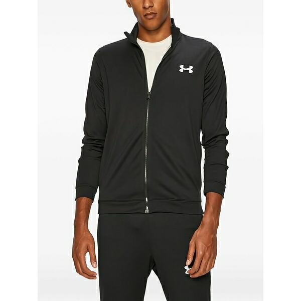 アンダーアーマー メンズ パーカー・スウェットシャツ アウター Side-stripe zip sweatshirt Black