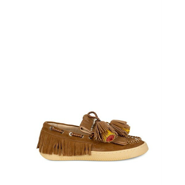 エレナイアチ レディース スリッポン・ローファー シューズ Tassel-detail fringed loafers Brown
