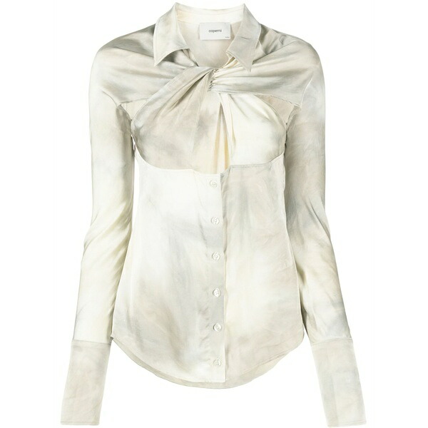 コペルニ レディース プルオーバー トップス Gradient-effect twist-detail shirt   Neutrals