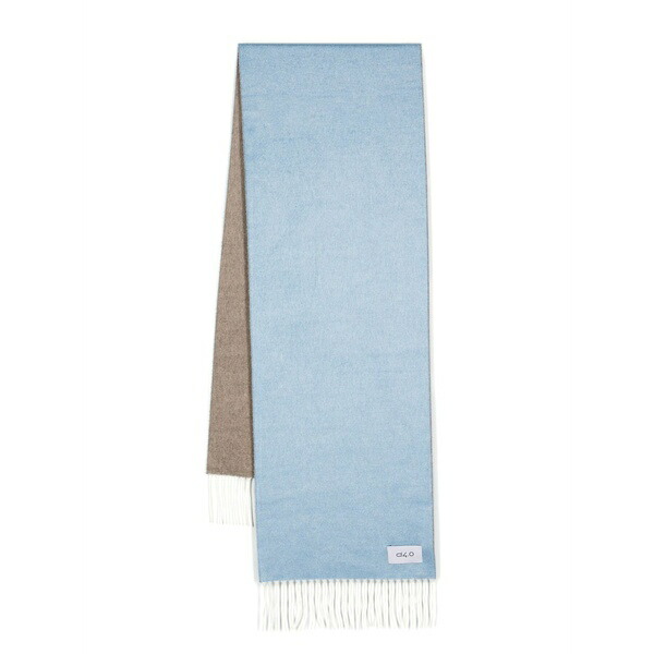 ディーフォーポイントゼロ メンズ えり巻き・袈裟・えり巻き 付属物 Logo-patch scarf Blue