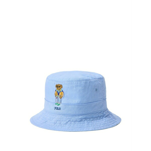 ラルフローレン メンズ かぶり笠 付属品 Polo bear loft bucket hat  Blue
