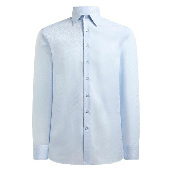 エトロ メンズ プルオーバー トップス Jacquard cotton shirt Blue